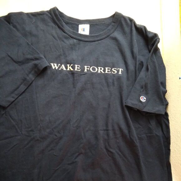 Vintage Champion Wake Forest Spell Out Logo T-Shirt - Picture 2 of 7